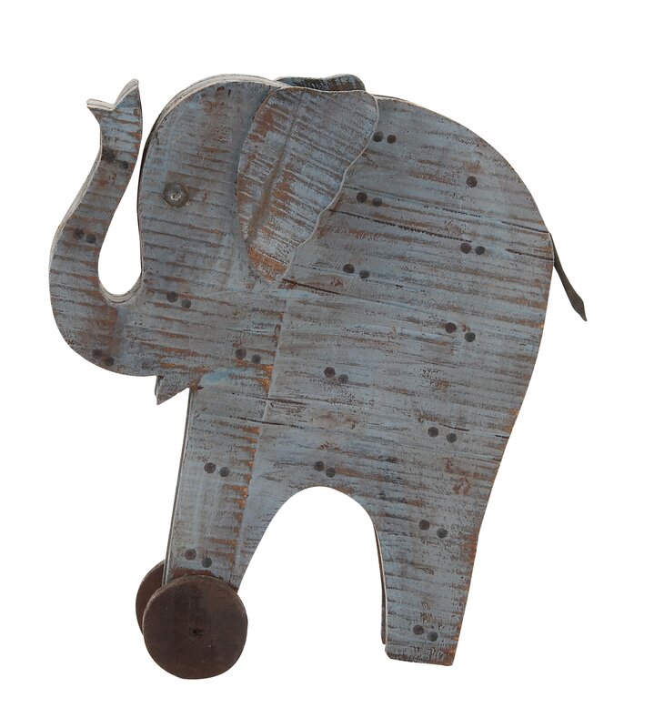 Cole Grey Artistic Wood Painted Elephant Figurine Reviews Wayfair   Artistic Wood Painted Elephant Figurine 